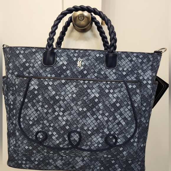 Loungefly Handbags - Loungefly Faux Denim Convertible Tote-Backpack NWT